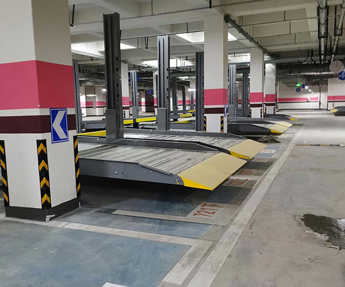 肅南二層升降平移機械式停車設備改造