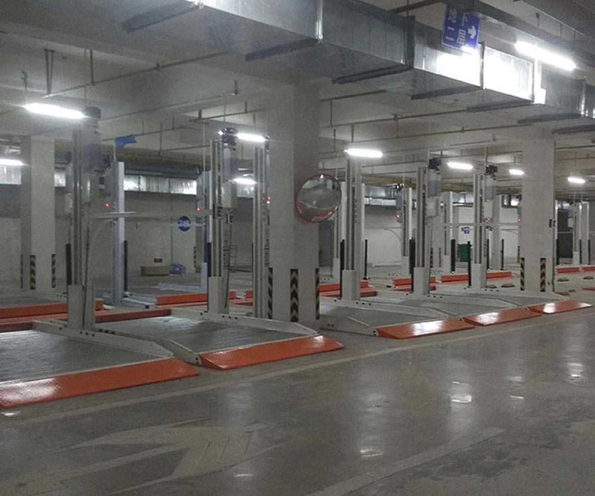 永登兩層升降橫移機械車位回收