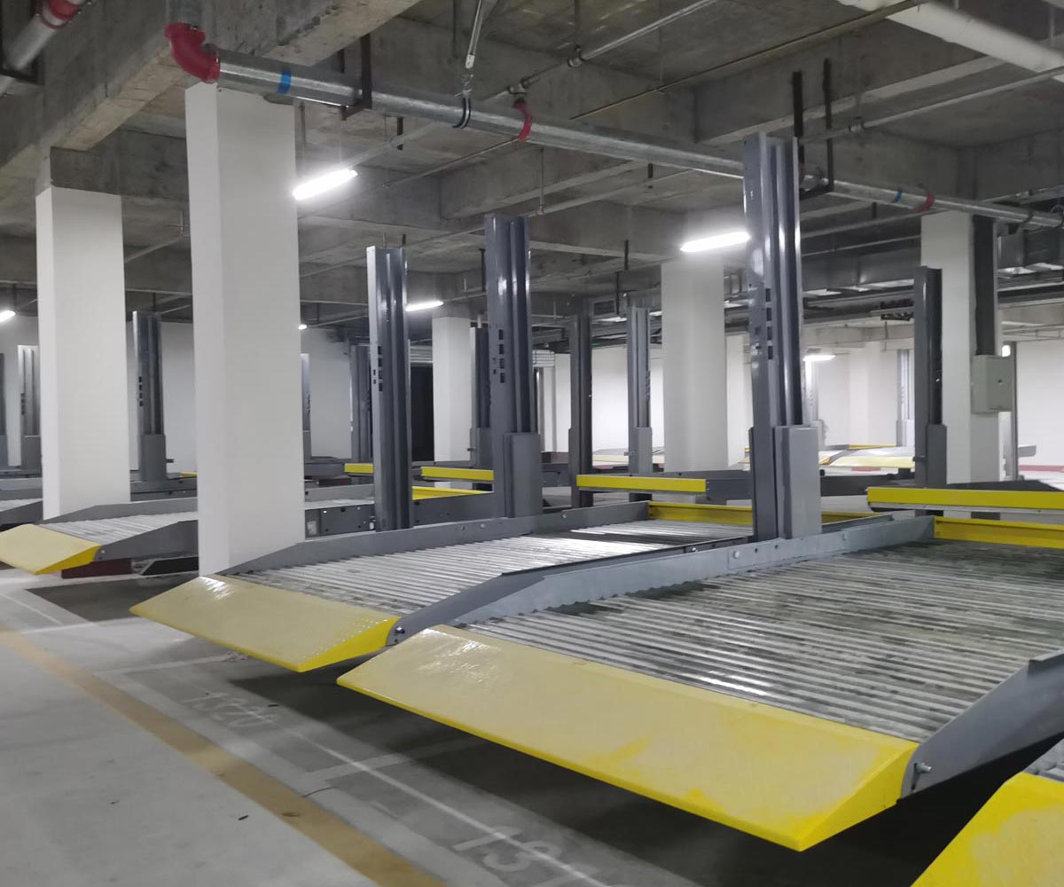 白銀兩層機械停車位回收