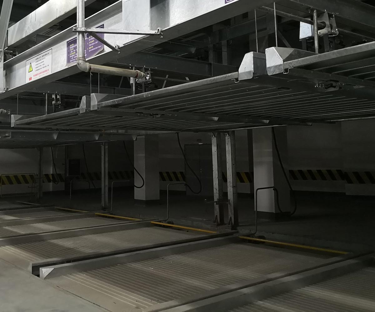 延長二層帶一層地坑升降橫移式自動(dòng)立體停車庫
